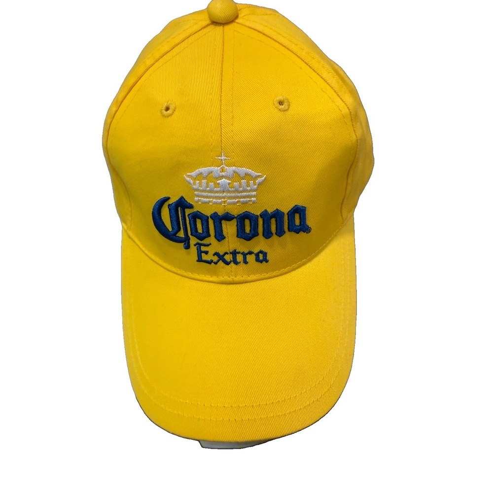 Corona Gat Extra Bottle Opener Adjustable Cap Yellow Canvas Cerveza Beer Crown